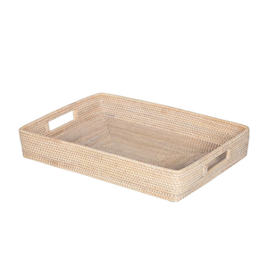 Bandeja de Servir de Ratán de Estilo Bohemio de Primera Calidad, Hecha a Mano con Asa de Madera Maciza, Ecológica, para Té, Aperitivos, Decoración del Hogar - Product Image 5