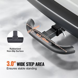 Robusto Supporto per Gancio di Traino in Acciaio da 2 Pollici con Capacità di Carico di 350 LBS, Protezione per Paraurti Posteriore con Blocco a Perno, Impressionanti Supporti per Gancio di Traino - Product Image 4