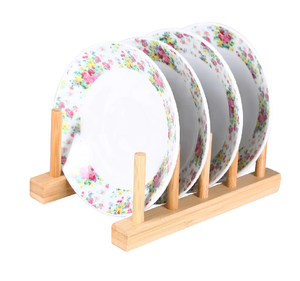 Escurridor de Platos de Madera para Cocina, Soporte de Exhibición de Platos de Madera para Fotos y Libros - Product Image 6