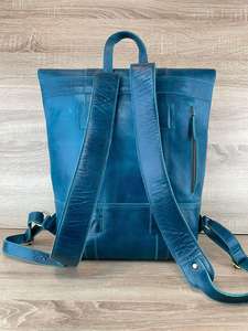 Mochila Impermeable de Piel Vacuna con Cierre Enrollable, Mochila de Viaje para Hombre, Bolsa para Portátil, Mochila de Senderismo, Personalizada LTBP-0106 - Product Image 6