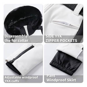 Traje de Esquí de Una Pieza para Mujer, Ajustado, Aislado, Impermeable, Cortavientos, Mono de Snowboard para Invierno, Cálido, para Deportes al Aire Libre - Product Image 6