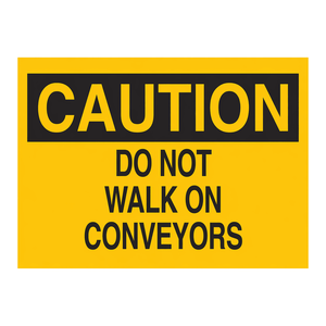 Letrero de Advertencia: No Caminar sobre Cintas Transportadoras, 7x10 Pulgadas, Impresión UV, Placa de Seguridad Industrial - Product Image 2