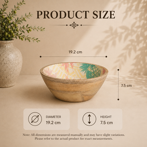 Tazón de Servir de Madera Tropical Esmaltada de Primera Calidad, Hecho a Mano, para Ensaladas, Frutas, Bocadillos, Frutos Secos, Apto para Alimentos, Vajilla Decorativa - Product Image 2
