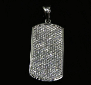 Women's 925 Silver Plated Hip Hop Luxury Filled Pendant with Brilliant Cut Lab Grown Diamond IGI Certified <b>Gift</b> Party Wear - Product Image 1