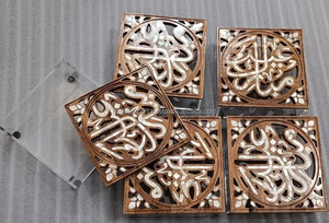 Cadeaux de luxe pour l'Aïd Ramadan Couvercle en bois de nacre incrusté de boîtes en acrylique de l'Inde par RF Crafts - Product Image 2