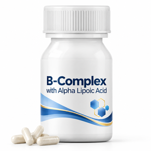 Capsules de complexe B à marque privée OEM avec acide alpha-lipoïque, 60 unités, soutien énergétique, complément santé, formule personnalisée, logo personnalisé - Product Image 1