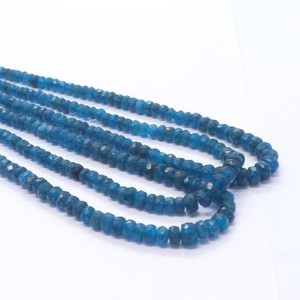 Cuentas facetadas de apatita neón natural, cuentas de piedra preciosa de apatita azul oscuro de 3-4.5 mm, hilo de 16 pulgadas, cuentas sueltas para joyería. - Product Image 5