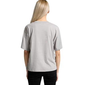 Camiseta de manga corta con cuello redondo para mujer, ajuste holgado, lisa, informal, al por mayor, OEM, de algodón, estilo jersey, básica, relajada, ropa B2 - Product Image 1