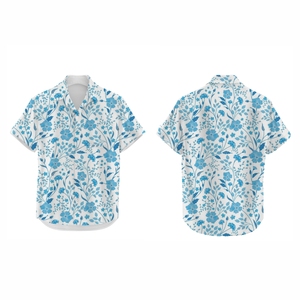 Chemise Homme Col Camp Style Côtier Imprimé Numérique Vêtement de Vacances Léger Respirant Boutons Devant Style Estival - Product Image 4