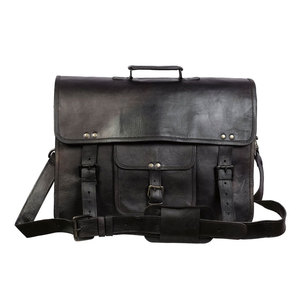 Sacs pour ordinateur portable en cuir fabriqués par OEM pour hommes et femmes, élégants et tendance, à motif uni. - Product Image 1