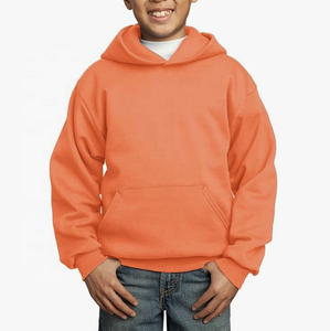 100% Cotton Pullover <b>Hoodies</b> for Boys Custom Children's Winter Warm Fleece Sweatshirts Plain Style with Hooded Collar - Product Image 1