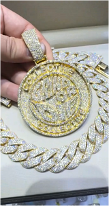 Colgante de cadena con nombre de moissanita VVS de corte redondo personalizado, estilo Hip Hop Iced Out, con diamante de laboratorio, colgante con logotipo de letra de plata 925, joyería para hombre - Product Image 5