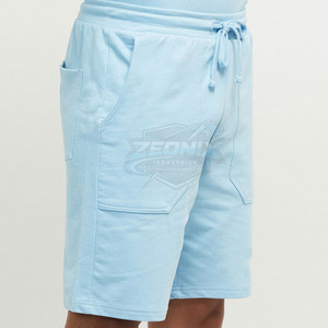 Créez Votre Propre Logo Personnalisé – Short Homme Décontracté 100% Coton Uni à Taille Mi-Haute, Séchage Rapide, Respirant, avec Cordon de Serrage - Product Image 6