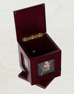Modern American Style Wooden Pet <b>Memorial</b> Urn High Quality Cat Dog Ashes Keepsake Photo <b>Frame</b> Custom Logo Funeral Supplies - Product Image 3