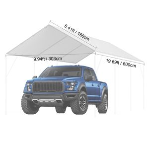 Bâche de remplacement pour abri de voiture 10 x 20 pieds, robuste, imperméable, anti-UV, installation facile, abri de garage, tente de toit, bâche de protection - Product Image 5