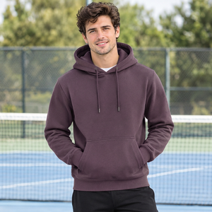 Sweat-shirt à capuche côtelé pour homme, coupe classique, manches longues, en coton doux, avec logo personnalisé pour les marques de mode modernes - Product Image 5