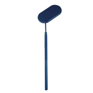 Blue Pocket Oval Glass Foldable Personalized Silver Finish <b>Makeup</b> <b>Mirror</b> 3X Magnifying Single Side Desktop Inspection Tool - Product Image 1