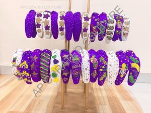 Diademas de Mardi Gras, diademas con cuentas de semillas bordadas a mano indias, accesorios para el cabello para mujer, diademas anudadas de Mardi Gras, diseños - Product Image 2