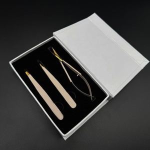Juego de Pinzas Profesionales para Cejas, Ligeras, Extra Afiladas, de Acero Inoxidable, Multifuncionales, para Depilar, Cosméticas - Product Image 1