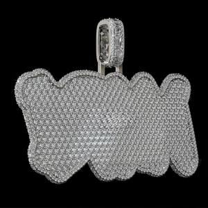 Pendentif Rapper Personnalisé en Argent 925 de Haute Qualité avec Moissanite, Collier Hip Hop, Bijou Plaqué Or, Style Iced Out, Certifié GRA - Product Image 2