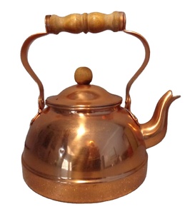 Copper Water Boiler <b>Kettle</b> Matte Finish with Curved Handle Handmade for Stove Top <b>Tea</b> Preparation Kitchen and Gift Use - Product Image 1