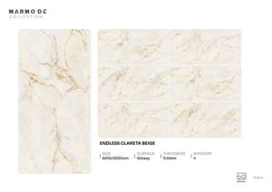 Carreaux de porcelaine brillants de qualité supérieure, format 600x1200, grand format, pour les projets résidentiels, bureaux et hôtels - Product Image 3