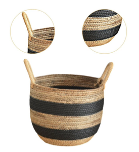 Macetas de Almacenamiento de 24L, Hechas a Mano en Vietnam, Estilo Retro, de Jacinto de Agua y Algodón, con Asas Tejidas, Ecológicas - Product Image 2