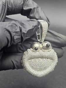 Colgante de Plata 925 VVS con Diseño de Dibujos Animados, Joyería Hip Hop para Hombre, con Moissanita Iced Out, Pasa Prueba de Diamante, Colgante Personalizado para Regalo - Product Image 6