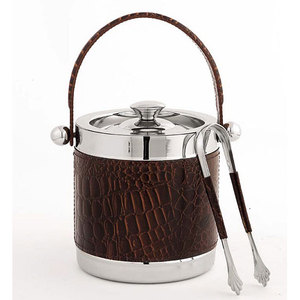 Luxury Gold Double Walled Insulated Ice <b>Bucket</b> <b>with</b> <b>Lid</b> and Scoop Hand Hammered Brass Finish Wine Chiller for Bar & Hotel <b>Bucket</b> - Product Image 2