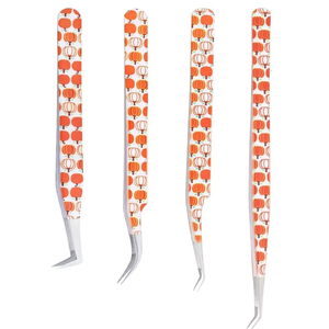 Pinzas Profesionales de Acero Inoxidable Antimagnéticas para Pestañas, Herramienta para Extensión de Pestañas de Volumen, Punta Suave con Recubrimiento de Papel - Product Image 6