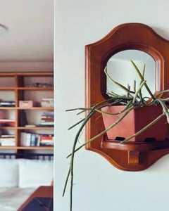 <b>Vintage</b> Wooden Wall Mirror with Shelf - Product Image 3