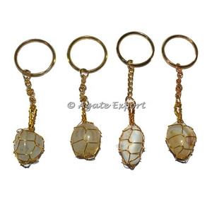 Fabricant de porte-clés en pierres précieuses et porte-clés d'Inde Porte-clés en agate fait main - Product Image 1