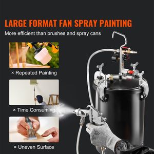 Serbatoio a Pressione in Acciaio Regolabile 60 psi 15L/3.75gal per Verniciatura a Spruzzo LVLP - Product Image 4