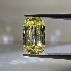 Diamante Rectangular con Corte Mixto Tipo Cojín, Certificado por IGI, 1.5CT, Color Amarillo Claro Fantasía, Cultivado en Laboratorio, VS2, Suelto, para Joyería - Product Image 1
