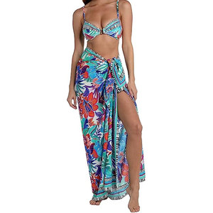 New Latest Arrival One-piece Multi Color Polyester Material Breathable Beach <b>Sarong</b> Wholesale Custom Printing Beach <b>Sarong</b> - Product Image 5