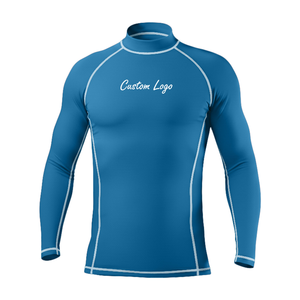 Vente en gros de maillots de bain pour hommes à manches longues, élastiques, anti-UV UPF 50, pour la plongée, la natation et le surf, fournisseur de rashguards personnalisés pour hommes - Product Image 4