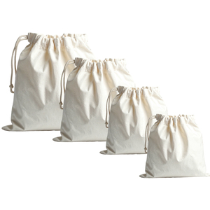 Bolsa de Malla de Algodón Orgánico con Logotipo Personalizado, Bolsa Reutilizable con Cordón de Algodón - Product Image 3