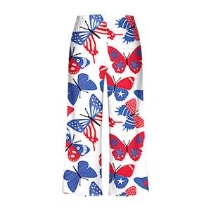 <b>Women's</b> High Waist Elastic Waist Breathable Eco-Friendly Ankle-Length Wide Leg Pants Floral Pattern Loose Fit Elegant Spring - Product Image 6