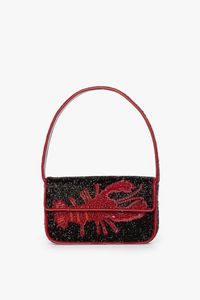 Beaded Leopard Pattern Envelope <b>Handbag</b> Women's Single Strap Elegant Party Clutch Bag 3pcs Zipper Closure - Product Image 2