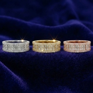 Proveedor de Hong Kong: Gran Oferta en Joyería de Alta Calidad, Oro Blanco, Diamantes Reales, Corte Brillante, Engaste de Canal, Anillo de Boda - Product Image 5