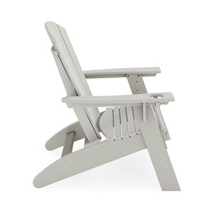 Sedia Adirondack Grigio Scuro in Robusto Legno Sintetico HDPE per Relax in Giardino, Bordo Piscina e Patio - Product Image 3