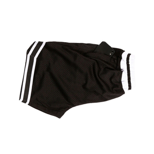 Shorts de basket-ball pour hommes avec poches double face, shorts de sport personnalisés pour hommes, rayures noires et blanches et poches zippées, vêtements de sport, short athlétique - Product Image 3
