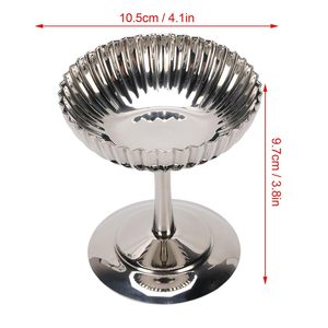 Tazón de Acero Inoxidable con Base, Copa para Servir Helado, Postre, Sundae, Multiusos, de Metal, para Helado, Ensalada, Bocadillos - Product Image 5
