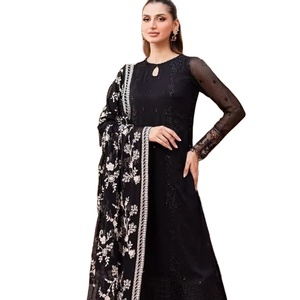 Elegante Lehenga de Novia Multicolor, Salwar de Seda, Vestido de Diseñador Estilo Islámico Especial para Fiestas y Recepciones, Precio al por Mayor - Product Image 1