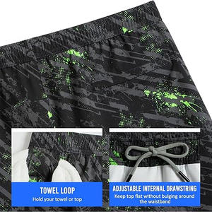 Shorts de sport décontractés écologiques pour hommes, trois-quarts, élastiques, pour la plage, pour couple - Product Image 4