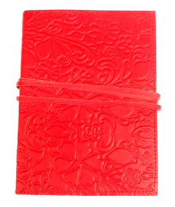 Cuadernos de papel de algodón reciclado de alta calidad, hechos a mano, color marrón claro, con cubierta de cuero repujado y encuadernación con pegamento para estudiantes. - Product Image 1