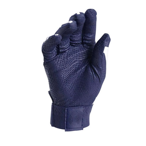 Baseball Batting Gloves Full Finger Ambidextrous <b>Hook</b> And Loop Closure Breathable Comfortable Fit Woven Leather Training Gear - Product Image 2