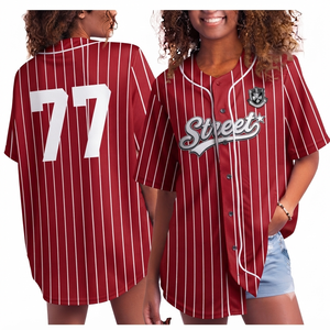 Maillot de baseball respirant à manches courtes personnalisé avec nom et numéro d'équipe pour femmes et adultes OEM ODM - Product Image 5
