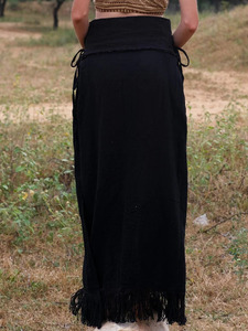 <b>Boho</b> Wrap panel <b>Maxi</b> <b>Skirt</b> Festival Tribal Printed Long Hippie Clothing, Beach Resort Wear for Women - Product Image 3