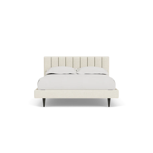 Contemporary KD Canopy <b>Bed</b> Frame | Natural Cherry Finish Solid Wood Bedroom Furniture - Product Image 1